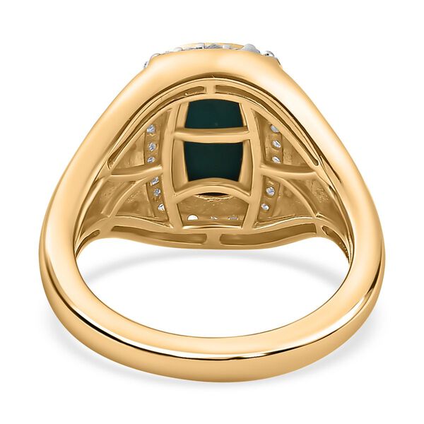 Amerikanischer, nat&uuml;rlicher Sleeping Beauty T&uuml;rkis und Zirkon-Ring - 1,54 ct. image number 6