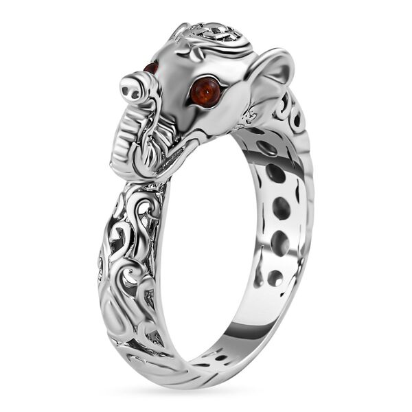 Royal Bali Kollektion- Rhodolith Granat Elefant Ring - 0,10 ct. image number 3