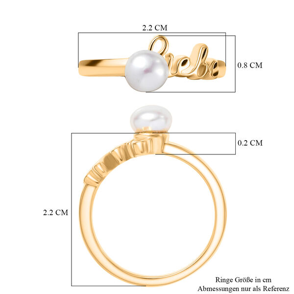 EVER TRUE S&uuml;&szlig;wasser Perle (5-5.5 mm) Ring Nickelfreies Messing (Gr&ouml;&szlig;e 19.00), Goldfarben image number 7