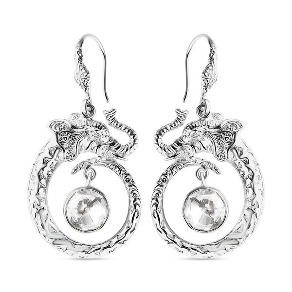 Royal Bali - Moissanit Elefant Ohrringe 925 Silber ca. 1.64 ct