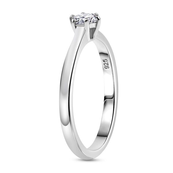 Moissanit Ring 925 Silber rhodiniert (Größe 18.00) ca. 0,24 ct image number 4