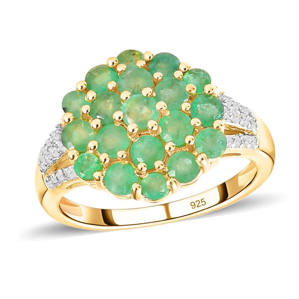 Kagem sambischer Smaragd und Zirkon-Ring - 1,96 ct. image number 4