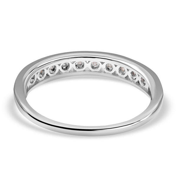 Half Eternity Diamant Ring, 925 Silber platiniert image number 6