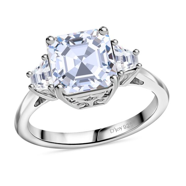 D'Joy Moissanit Ring 925 Silber rhodiniert (Größe 19.00) ca. 2.94 ct image number 3