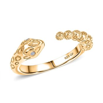 GP Trinofo Kollektion - Kanchanaburi blauer Saphir Schlangen-Ring mit Diamantakzenten