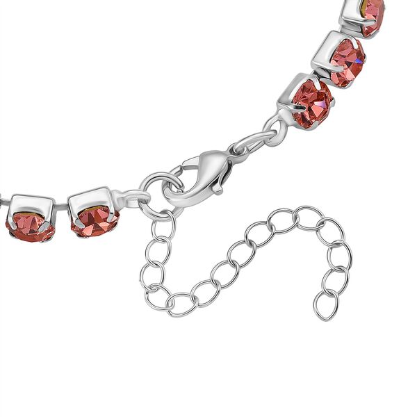 Rosa Muschelkernperle (8-12 mm), Rosa Kristall Schmuckset 316L Edelstahl, Nickelfreies Messing image number 7