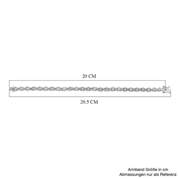 EverTrue 19cm Armband mit Diamantakzenten in Silberton image number 5