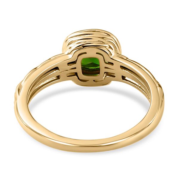 Nat&uuml;rlicher Chromdiopsid-Ring, 925 Silber vergoldet (Gr&ouml;&szlig;e 17.00) ca. 0.98 ct image number 6