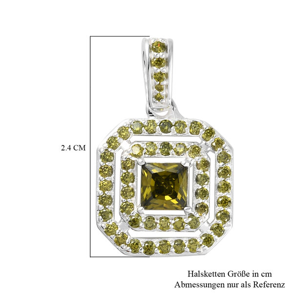 LUSTRO STELLA Peridot Zirkonia Anh&auml;nger 925 Silber image number 6