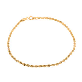 Kordelkette-Armband in 585 Gold, 19 cm