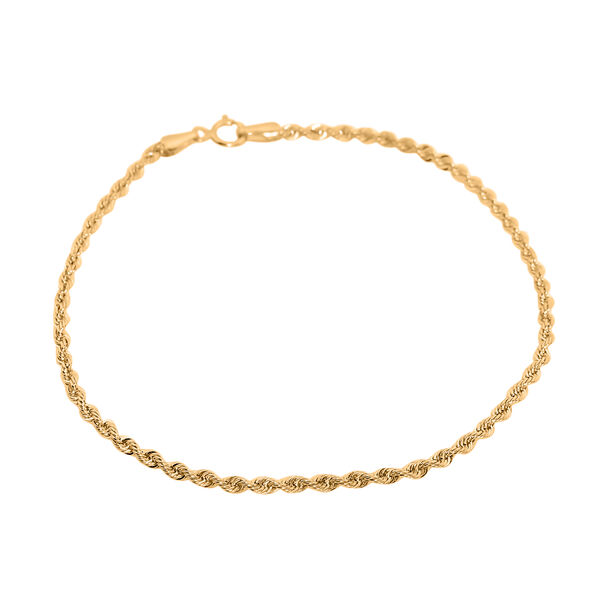 Kordelkette-Armband in 585 Gold, 19 cm