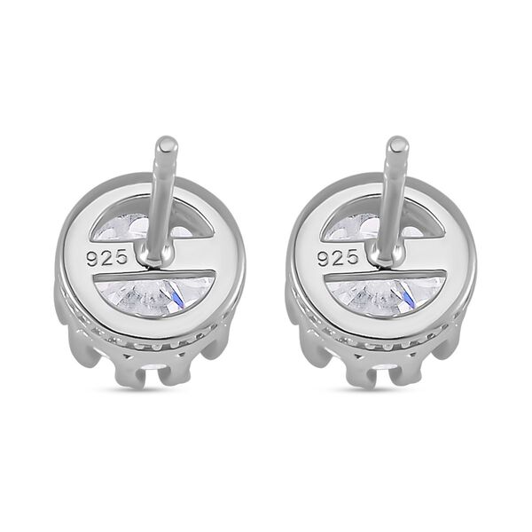 Moissanit Ohrringe, 925 Silber rhodiniert - 2 ct. image number 6