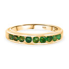 Socoto Smaragd Ring 925 Silber 750 Gelb Vergoldet (Größe 20.00) ca. 0,58 ct