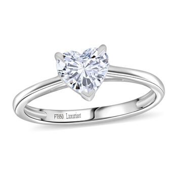 LUXURIANT IGI zertifizierter D/IF Labor Herz Diamant Ring in 950 Platin - 1,03 ct.