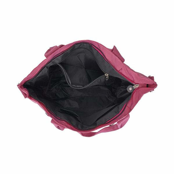 Wasserabweisende Schultertasche Tasche, himbeerfarben image number 5