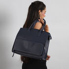 Handtasche aus echtem Leder mit Extra-Fach, Größe 13x38x30 cm, Dunkelblau image number 2