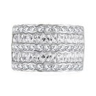 LUSTRO STELLA - Weißer Zirkonia Ring, 925 Silber rhodiniert (Größe 20.00)