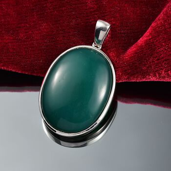 Verde Onyx Anh&auml;nger in Silberton - 68,32 ct.