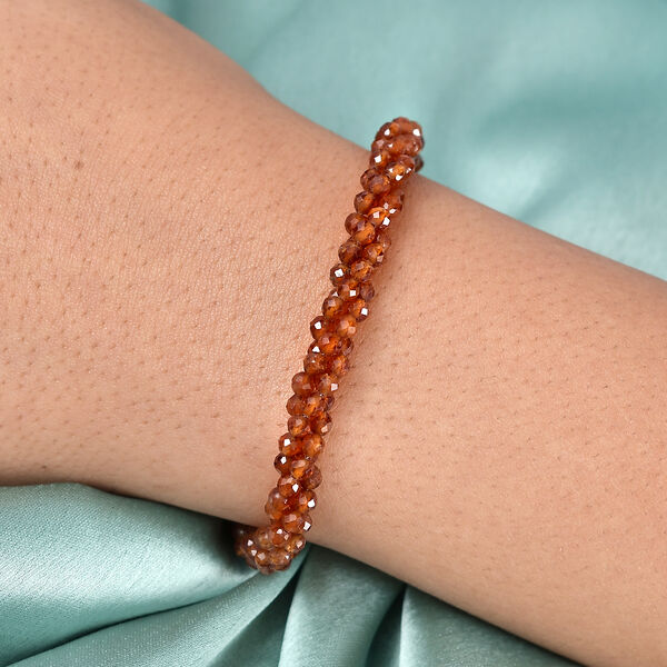 Hessonit Granat-Armband, 19 cm, 925 Silber ca. 41,70 ct image number 3