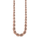 Vintage italienische Kordel-Halskette in rosévergoldetem Silber image number 0