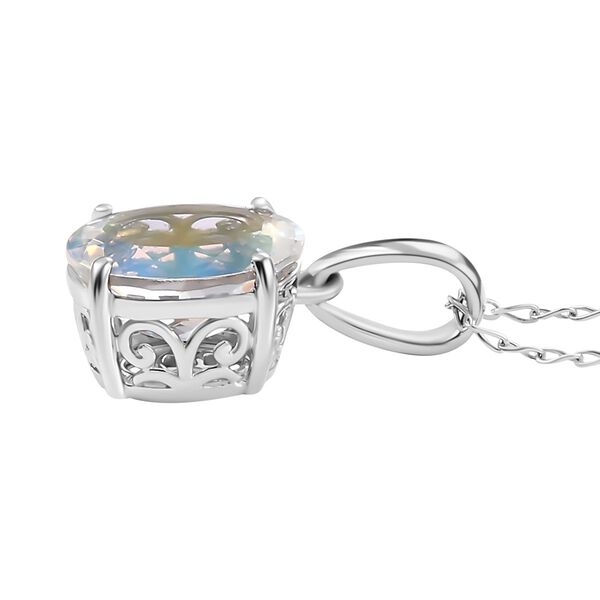 RHAPSODY 4 ct. AAAA nat&uuml;rlicher Malagasy Mondstein Anh&auml;nger mit 45cm Kette in 950 Platin image number 4