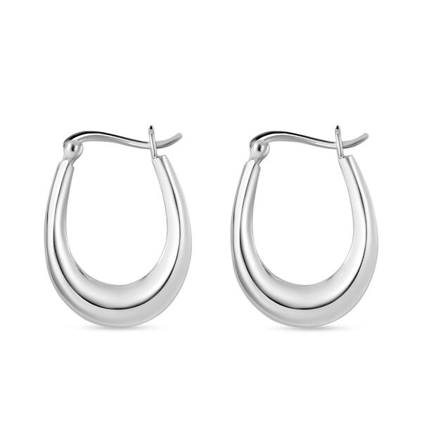 Ovale Creolen in 925 Silber image number 2