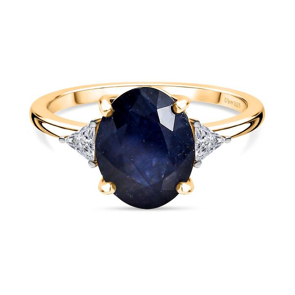D'Joy Masoala Saphir und Moissanit Ring - 4,15 ct.