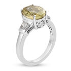 Gelber Apatit und Zirkon Ring 925 Silber platiniert  ca. 2,91 ct image number 3