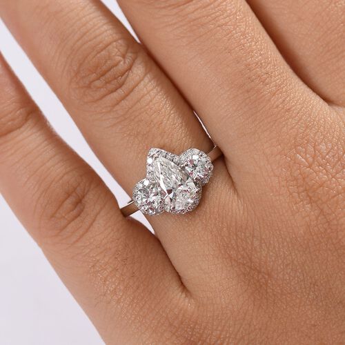 LUXURIANT DIAMOND - Lab Grown Diamant VS Ring 950 Platin (Größe 18.00) ca. 2.00 ct image number 2
