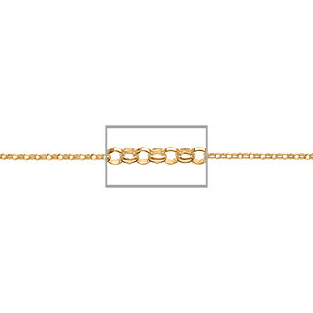 Italienische Erbskette ca. 50 cm, 925 Silber vergoldet