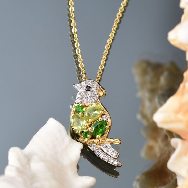 GP Trionfo Kollektion - Peridot, Chromdiopsid und Multi-Edelstein-Anhänger mit 50cm Kette - 1 ct. image number 2