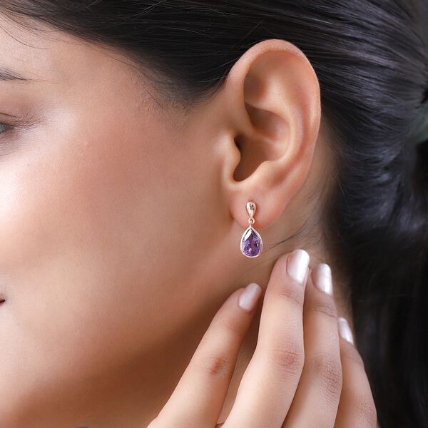 Rose De France Amethyst-Ohrh&auml;nger - 2,35 ct. image number 3