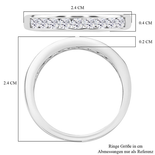 Funkelnde K&ouml;nigin- 2er-Set Moissanit Ringe- 1,46 ct. image number 8