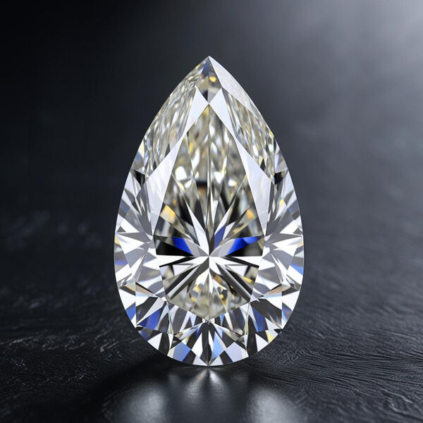 LUXURIANT DIAMOND- VS Labor Diamant ungefasster Edelstein, Tropfen- und Facettenschliff - 7 ct. image number 4