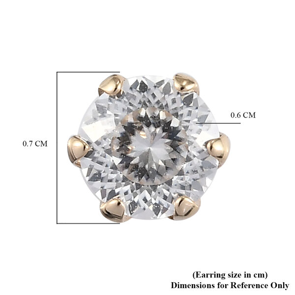 100 Facetten Moissanit-Ohrstecker, 375 Gelbgold ca. 1,50 ct image number 4