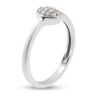 Diamant Cluster Ring 925 Silber Platin-Überzug image number 3