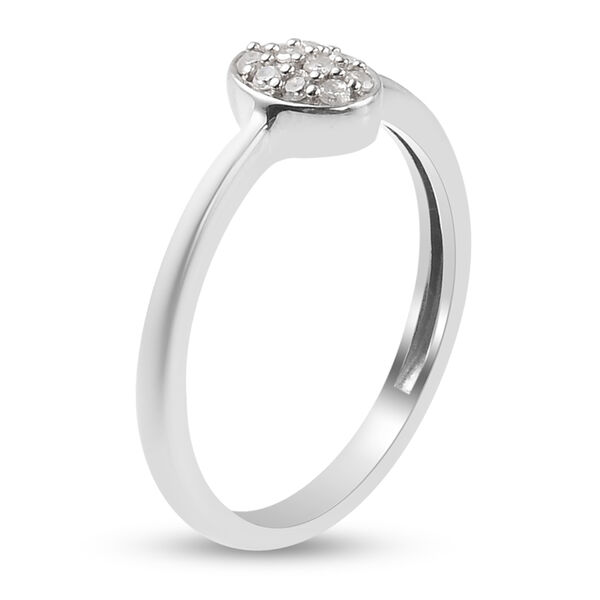 Diamant Cluster Ring 925 Silber Platin-&Uuml;berzug image number 5