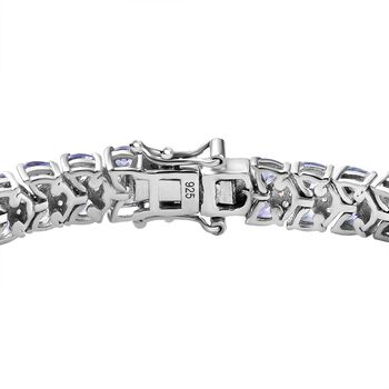 Tansanit und Zirkon Armband, 20cm - 11,09 ct.