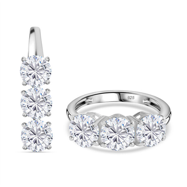 Wei&szlig;es Zirkonia-Schmuckset