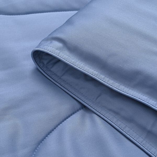 Winterbettdecke aus Bambusfaser mit eleganter Steppung und 100% Seidenfüllung, Blau image number 7