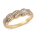 Diamant Ring 925 Silber vergoldet  ca. 0,15 ct image number 3
