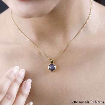 AA Sternrubin Anh&auml;nger, 925 Silber Gelbgold Vermeil ca. 4.66 ct