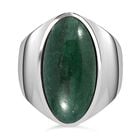 Grüner Aventurin Ring Edelstahl (Größe 18.00) ca. 9,91 ct