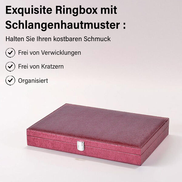 XL Premium Schmuckbox, 40x28x6 cm, pink image number 1