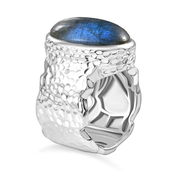 Labradorit Ring, Silberfarben (Größe 17.00) ca. 11.93 ct image number 5