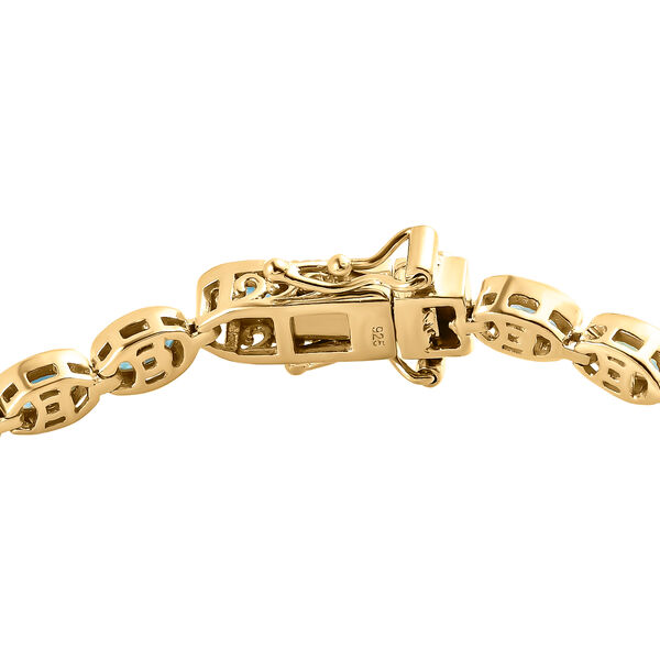 Grandidierit-Armband, ca. 19 cm, 925 Silber vergoldet ca. 6,51 ct image number 4