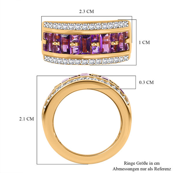 Afrikanischer Amethyst Ring, 925 Silber vergoldet (Gr&ouml;&szlig;e 16.00) ca. 2.30 ct image number 6