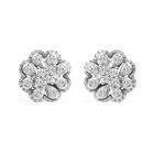 Weiße Diamant Ohrringe, 925 Silber platiniert ca. 0.25 ct