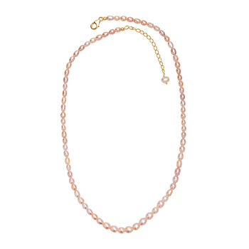 AA Rosa S&uuml;&szlig;wasser Perle Halskette, 45 cm