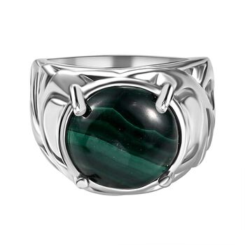 Malachit Ring Messing (Gr&ouml;&szlig;e 16.00) ca. 7,87 ct